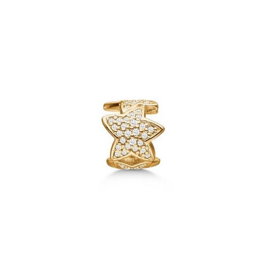 STORY by Kranz & Ziegler charm i 8 kt guld med fire stjerner og hvide zirkonia.